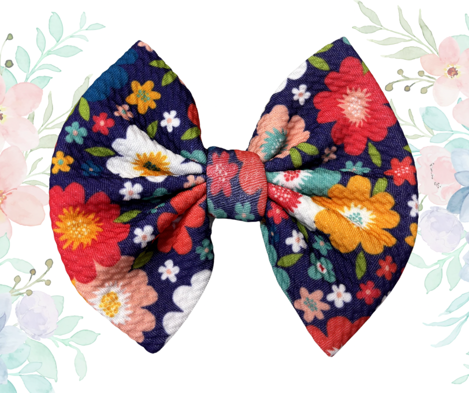 Bright Navy Floral